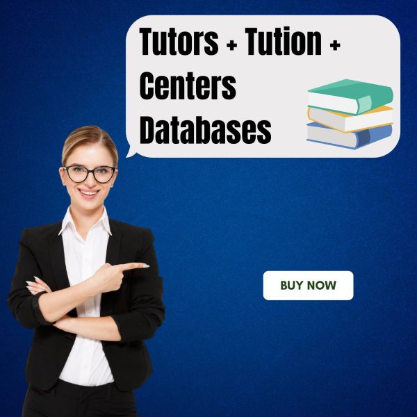 Tutors + Tution + Centers Databases